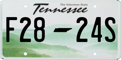 TN license plate F2824S