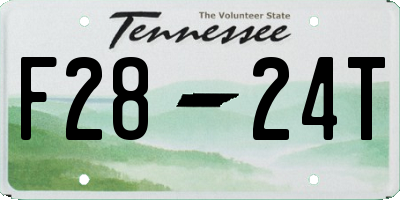 TN license plate F2824T
