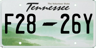TN license plate F2826Y