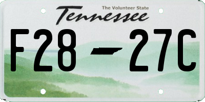 TN license plate F2827C