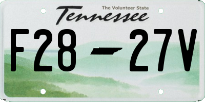 TN license plate F2827V