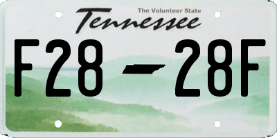 TN license plate F2828F
