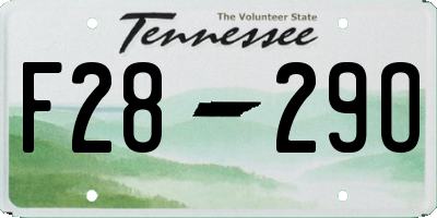 TN license plate F2829O
