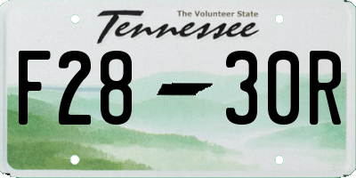 TN license plate F2830R