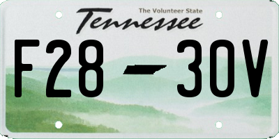 TN license plate F2830V