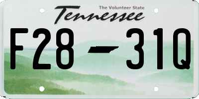 TN license plate F2831Q