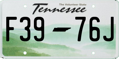 TN license plate F3976J