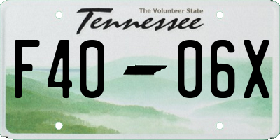 TN license plate F4006X