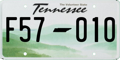 TN license plate F5701O
