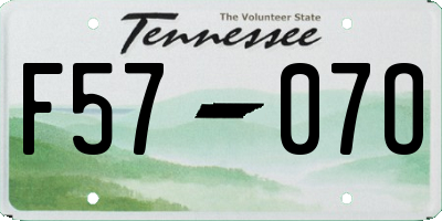 TN license plate F5707O