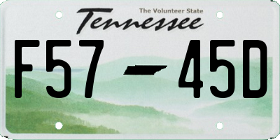 TN license plate F5745D