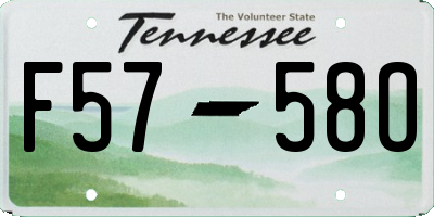 TN license plate F5758O
