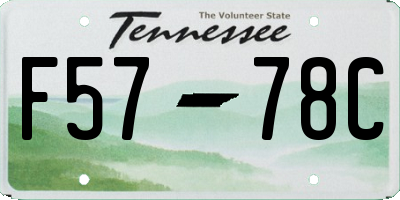 TN license plate F5778C