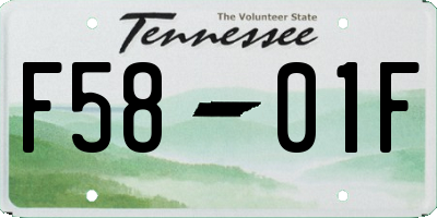 TN license plate F5801F