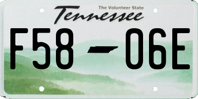 TN license plate F5806E