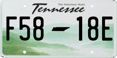 TN license plate F5818E