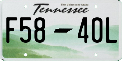 TN license plate F5840L