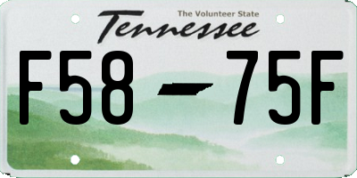 TN license plate F5875F
