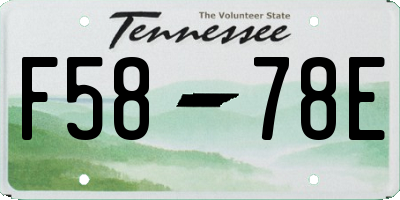 TN license plate F5878E