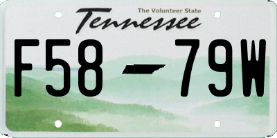 TN license plate F5879W