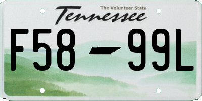 TN license plate F5899L