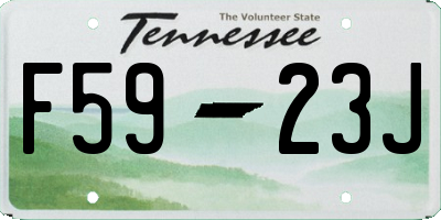 TN license plate F5923J