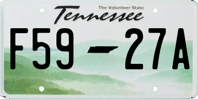 TN license plate F5927A