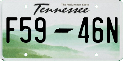 TN license plate F5946N