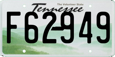 TN license plate F62949