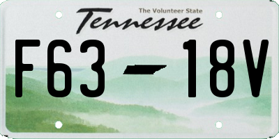 TN license plate F6318V