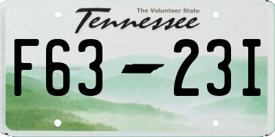 TN license plate F6323I