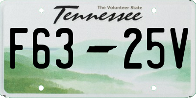 TN license plate F6325V