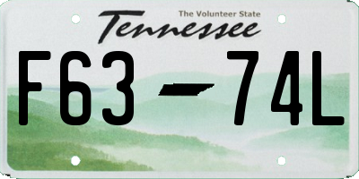 TN license plate F6374L