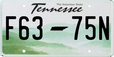 TN license plate F6375N