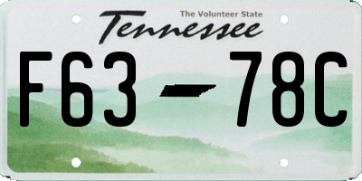 TN license plate F6378C