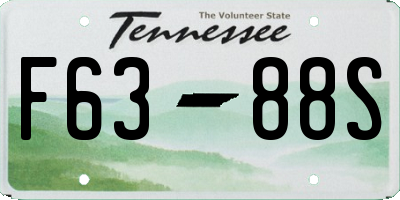 TN license plate F6388S