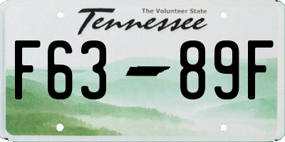 TN license plate F6389F