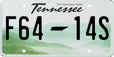 TN license plate F6414S