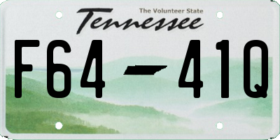 TN license plate F6441Q