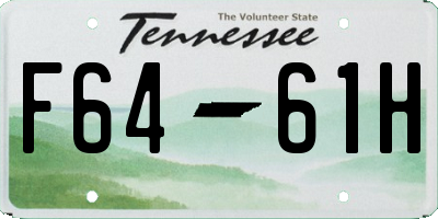 TN license plate F6461H