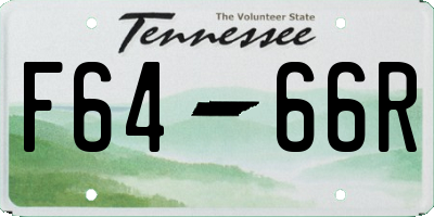 TN license plate F6466R