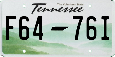 TN license plate F6476I