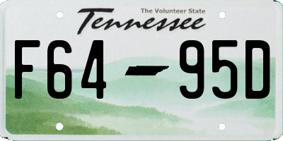 TN license plate F6495D