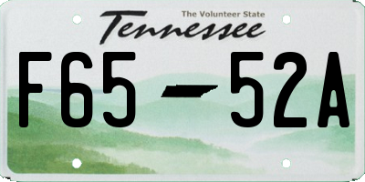 TN license plate F6552A