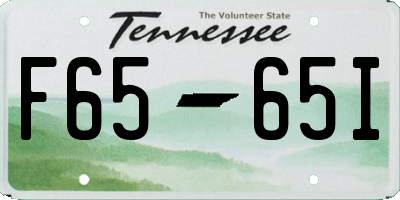 TN license plate F6565I