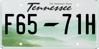 TN license plate F6571H