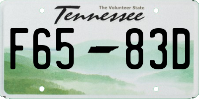 TN license plate F6583D