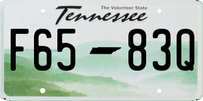 TN license plate F6583Q