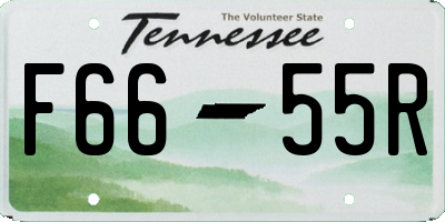 TN license plate F6655R
