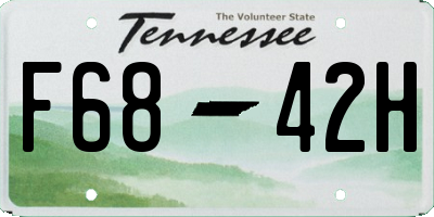 TN license plate F6842H